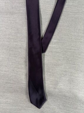 jf j.ferrar Solid Deep Purple Satin Tie